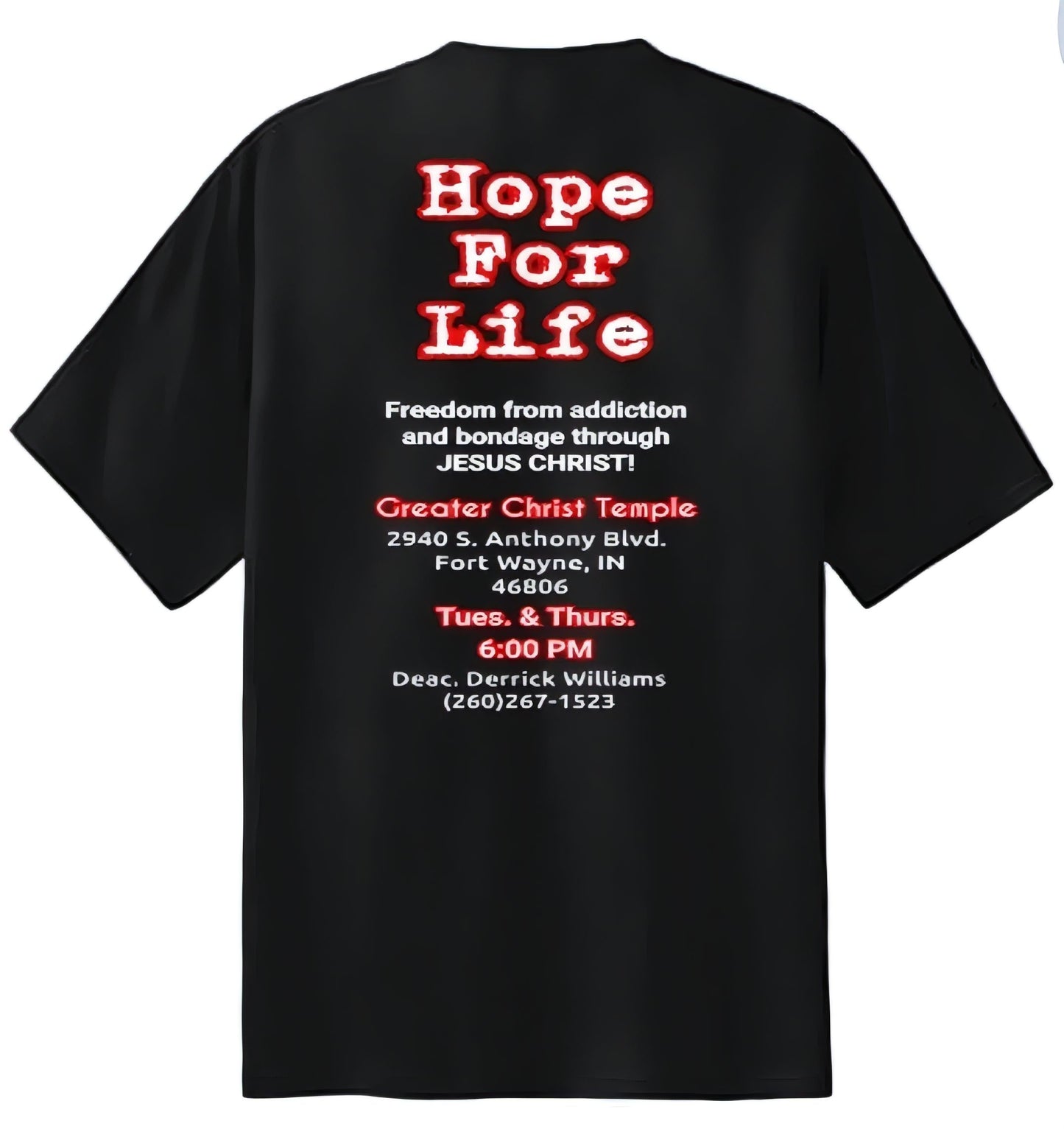 Hope For Life tshirt (Black)