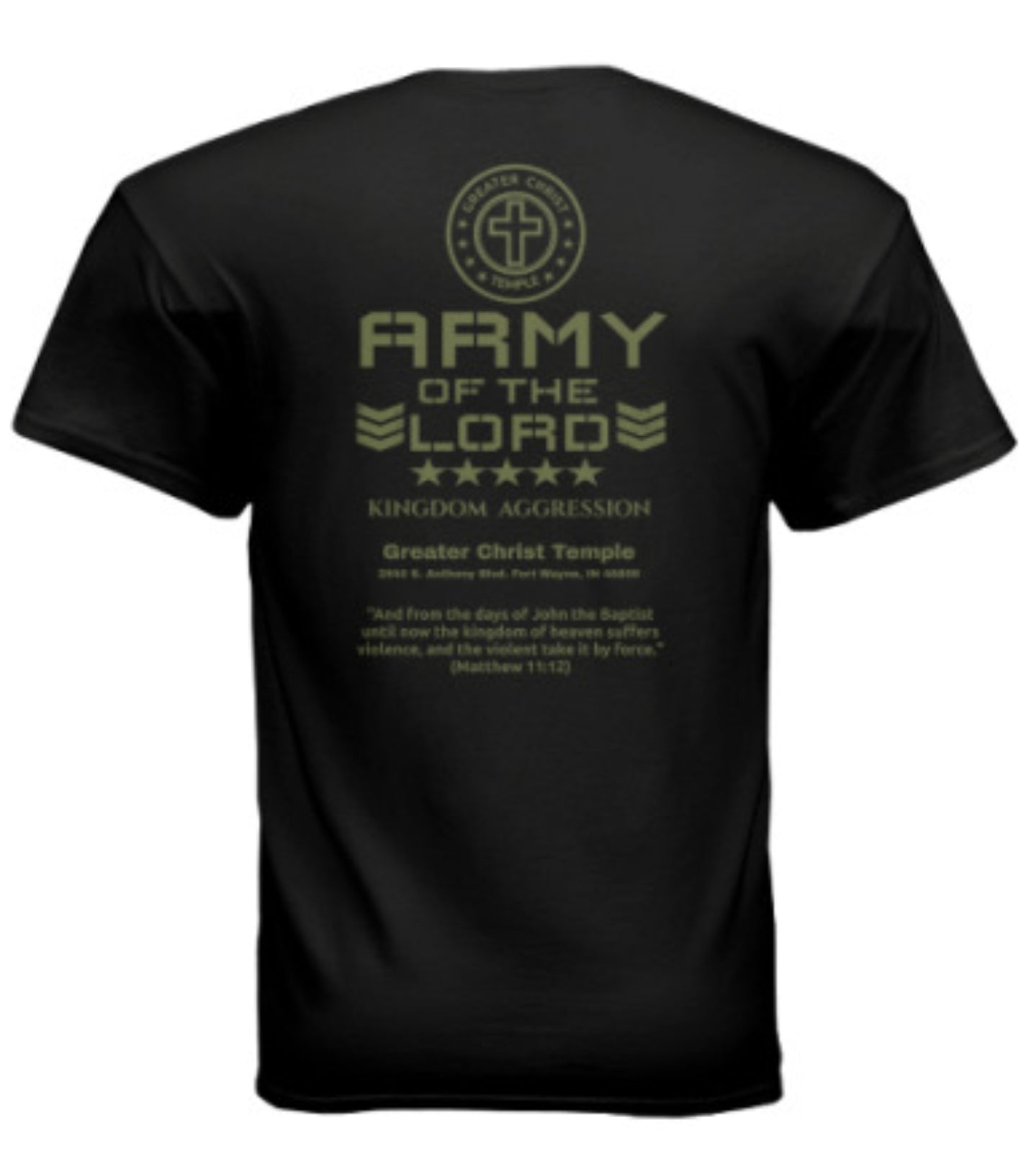Army of the LORD - GreaterCTC (Black) tshirt